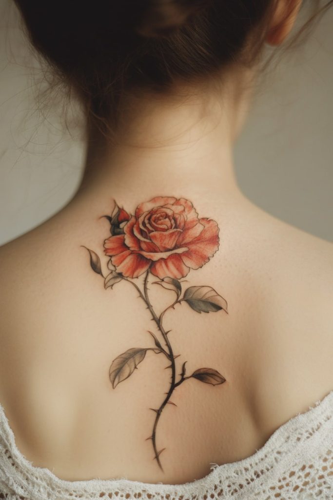 Elegant Rose Tattoo