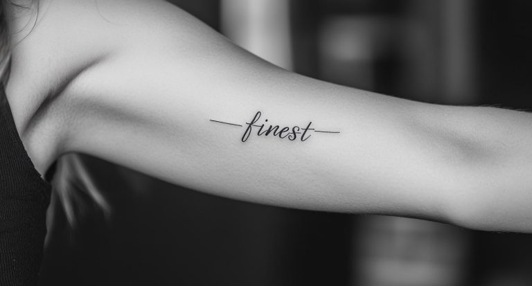 arm lettering tattoo ideas