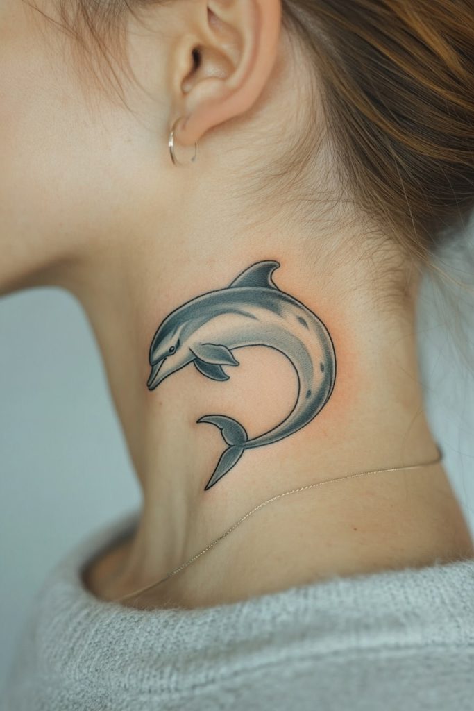 Playful Dolphin Tattoo