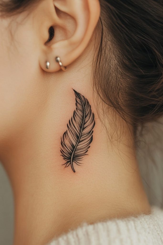 Artistic Feather Tattoo