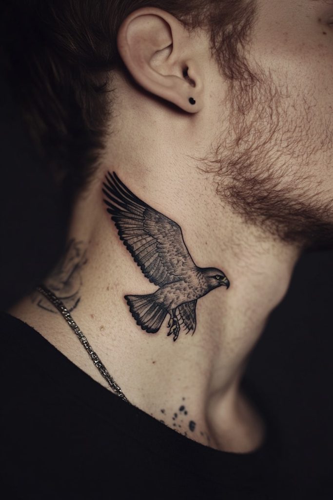 Watchful Hawk Tattoo