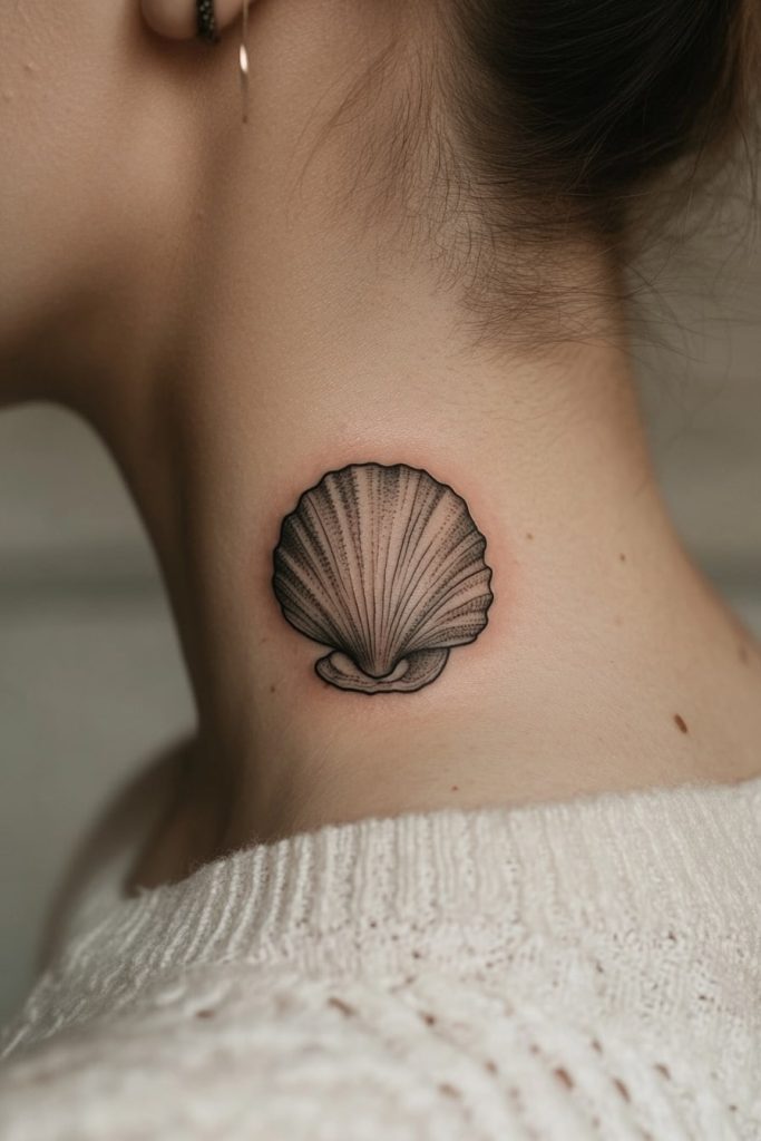 Delicate Shell Tattoo