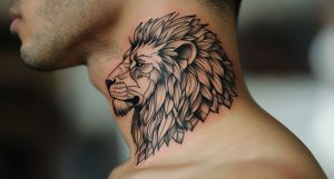 side neck animal tattoo designs