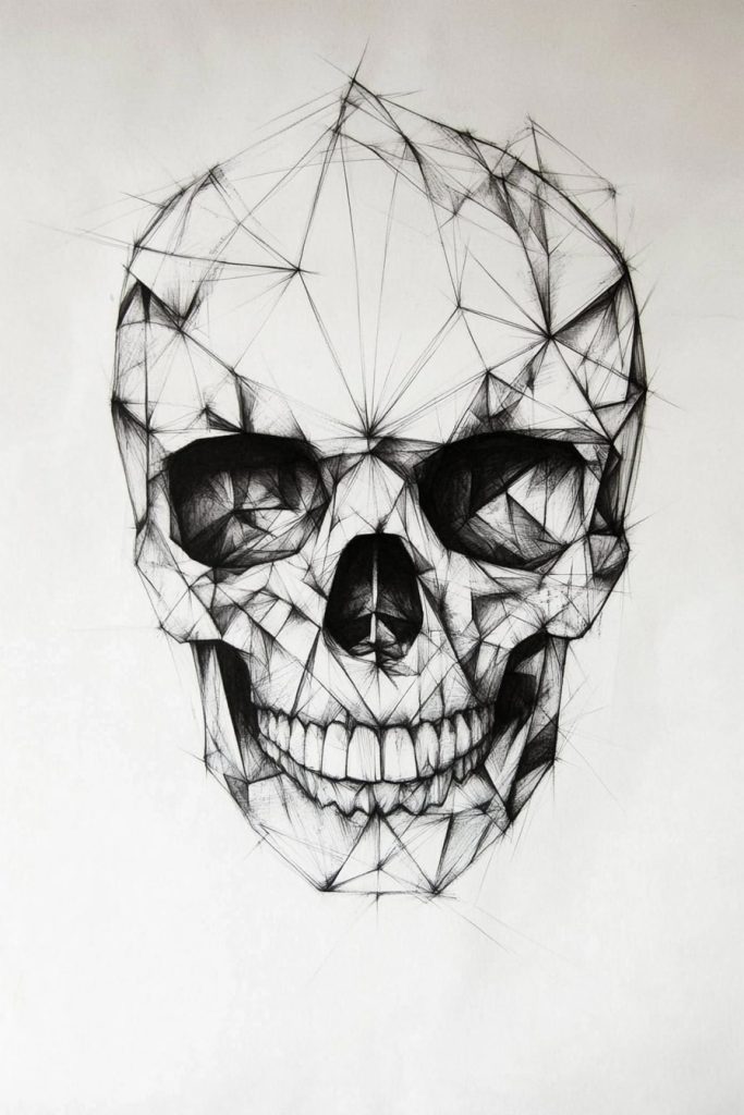 Geometric Skull Tattoo
