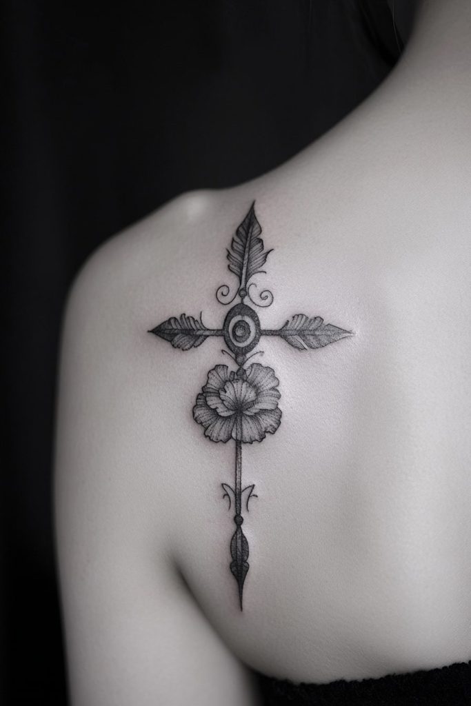 Arrow with Floral Elements