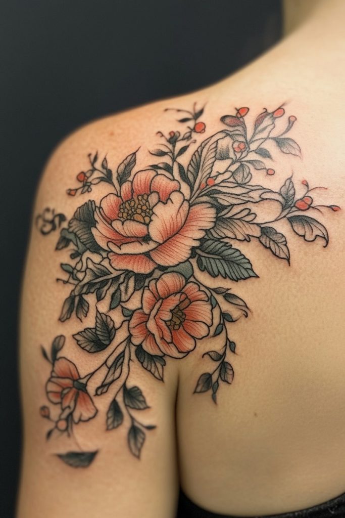 Floral Vine Tattoo