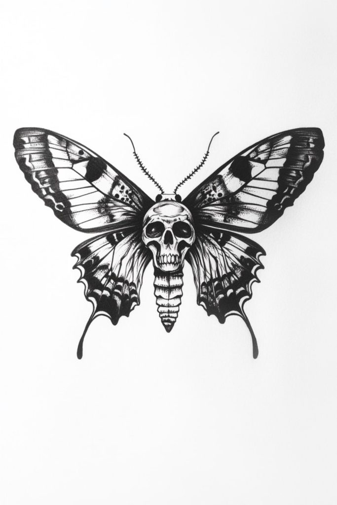 Moth with a Skull Pattern