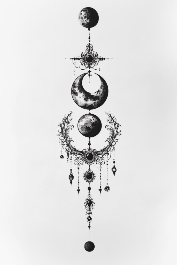 Moon Phases with Gothic Elements