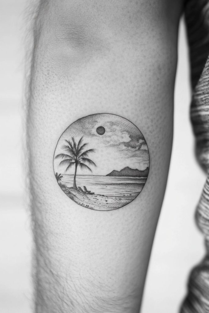 Minimalist Beach Scene