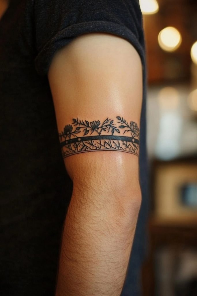 Nature-Inspired Band Tattoo