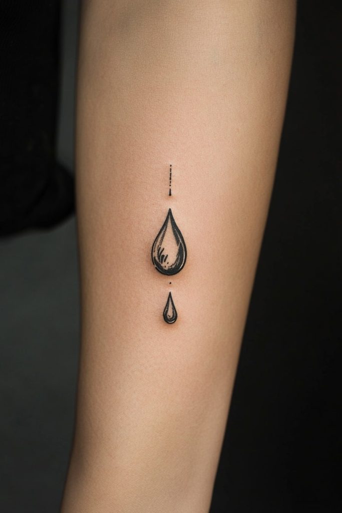 Water Droplet Tattoo