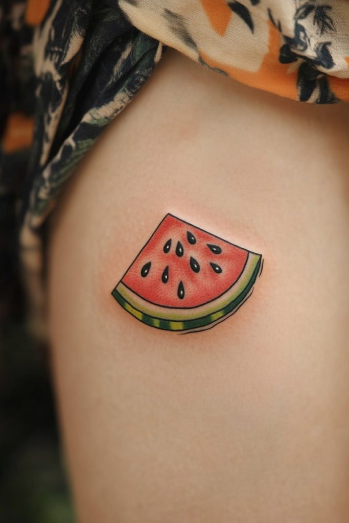 Watermelon Slice Tattoo
