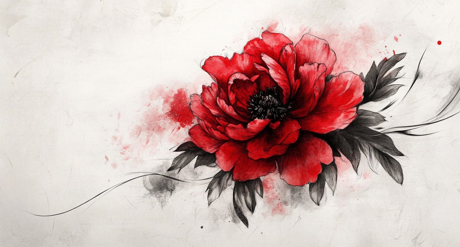 Gothic Flower Tattoo Ideas