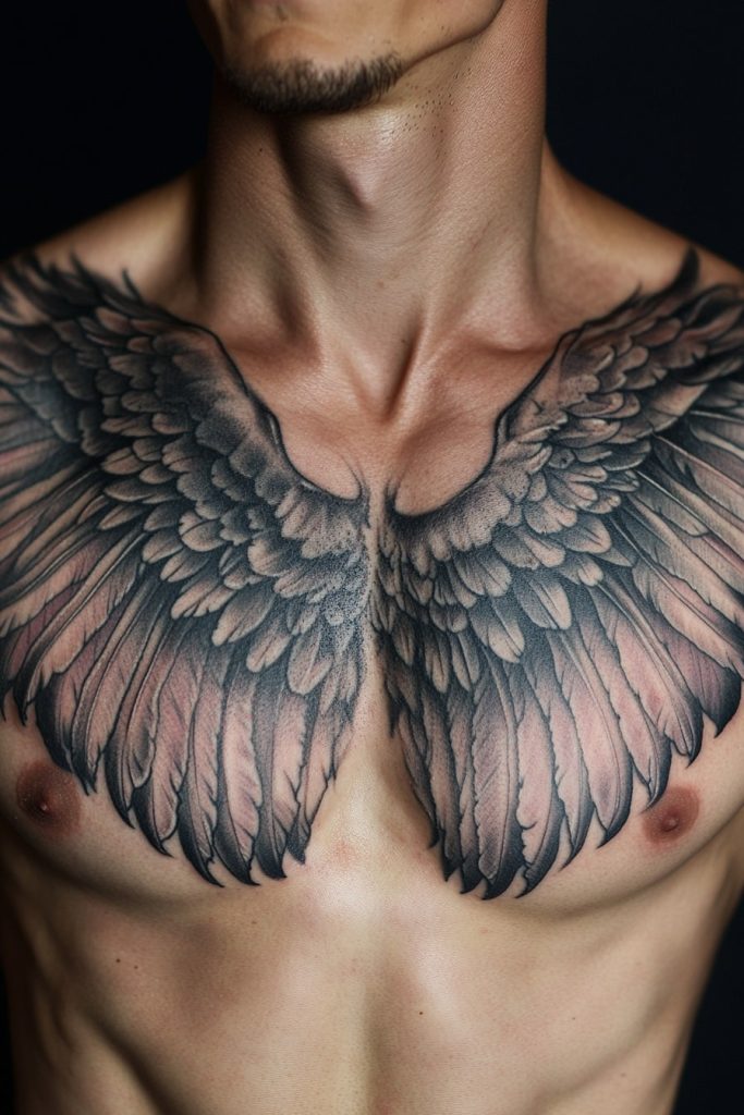 Wings Chest Tattoos