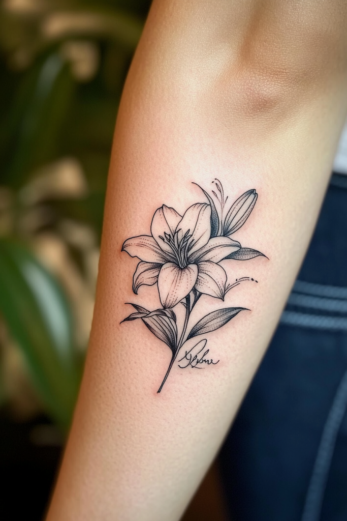 Lily with Name or Date
