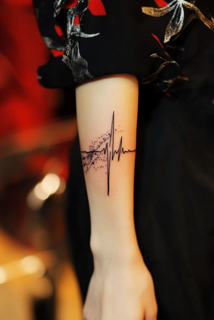Heartbeat (ECG) Tattoo