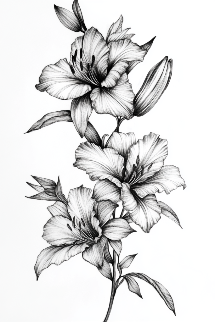 Lily Vine Tattoo