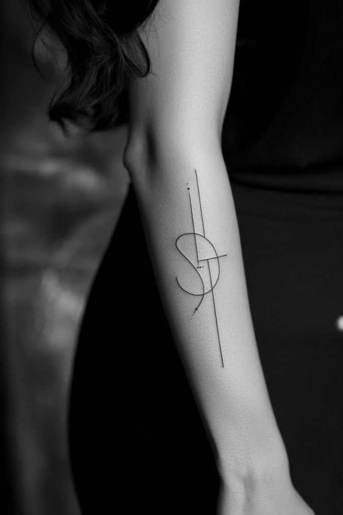 Minimalist Line Art Tattoo