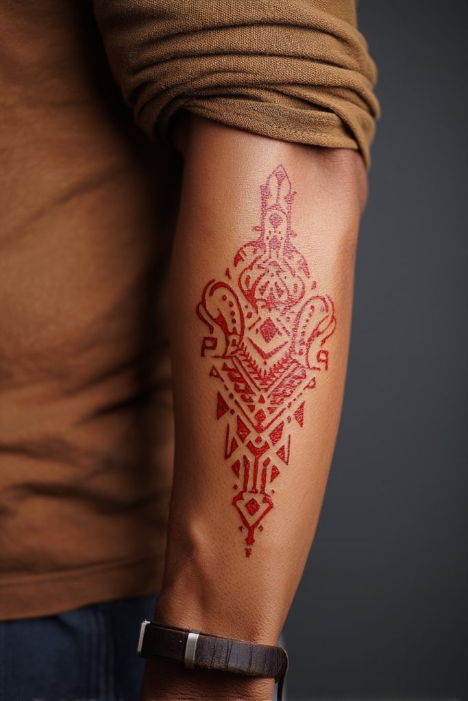 Tribal-Inspired Red Ink