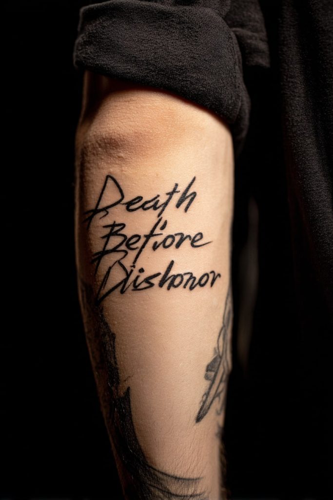 Banner and Script Tattoos