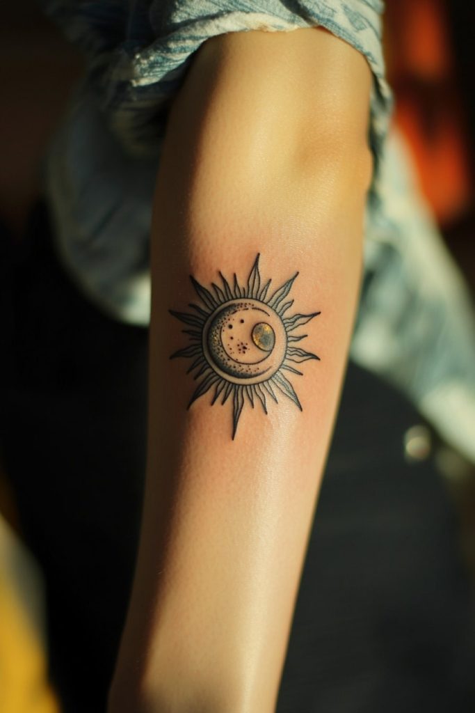 Sun and Moon Tattoo