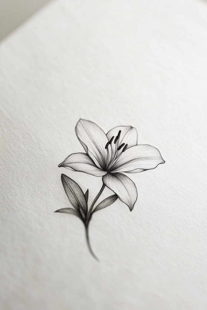 Tiny Lily Tattoo