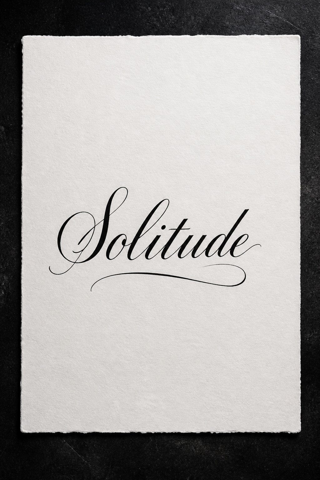 Elegant cursive dark word goth flash tattoo