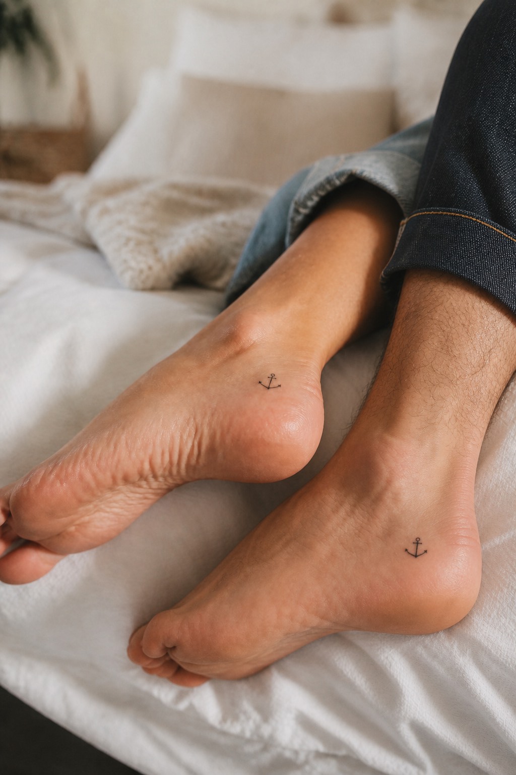Sole of the foot secret symbol hidden couple tattoos