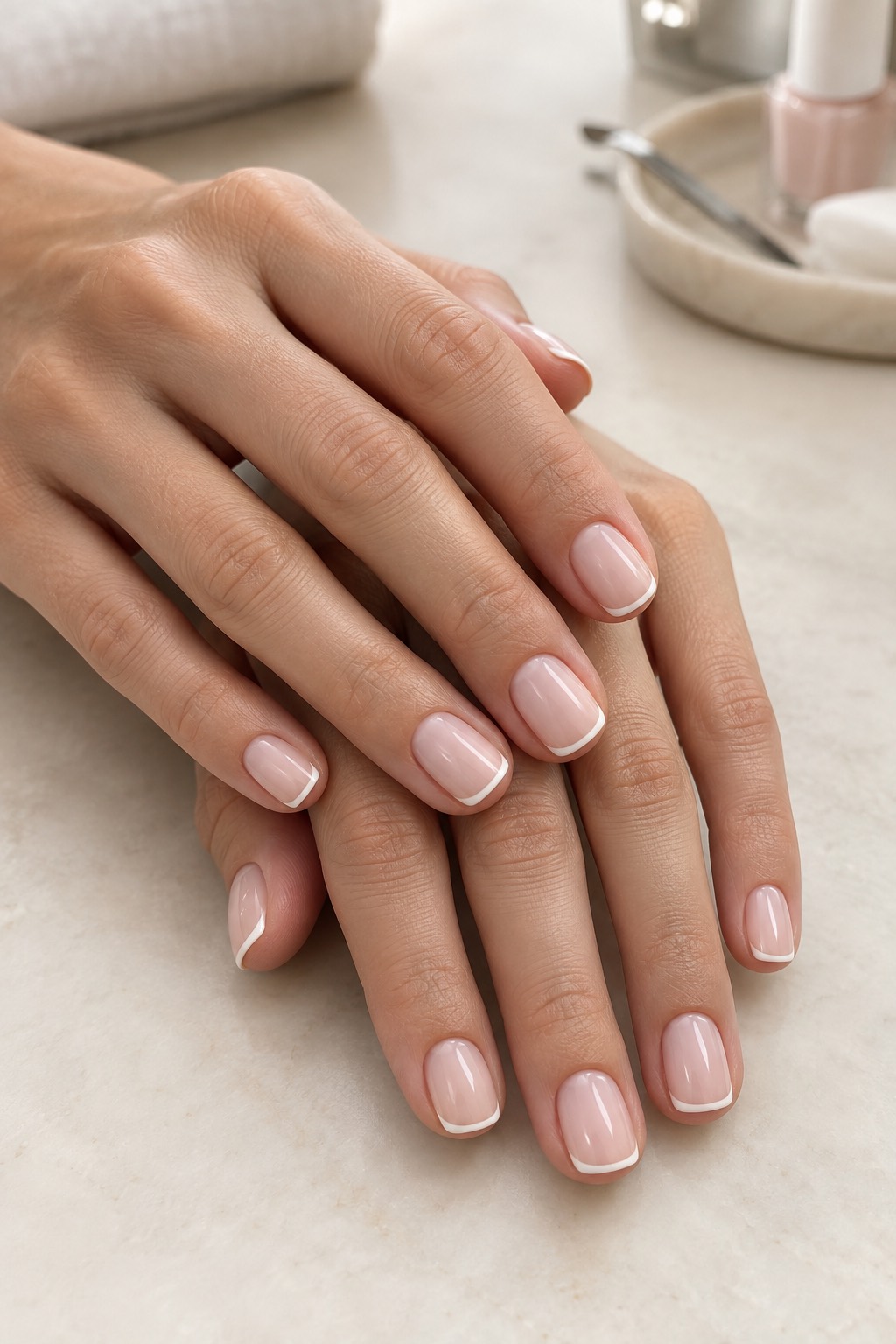 Precision Micro French Tip Nails