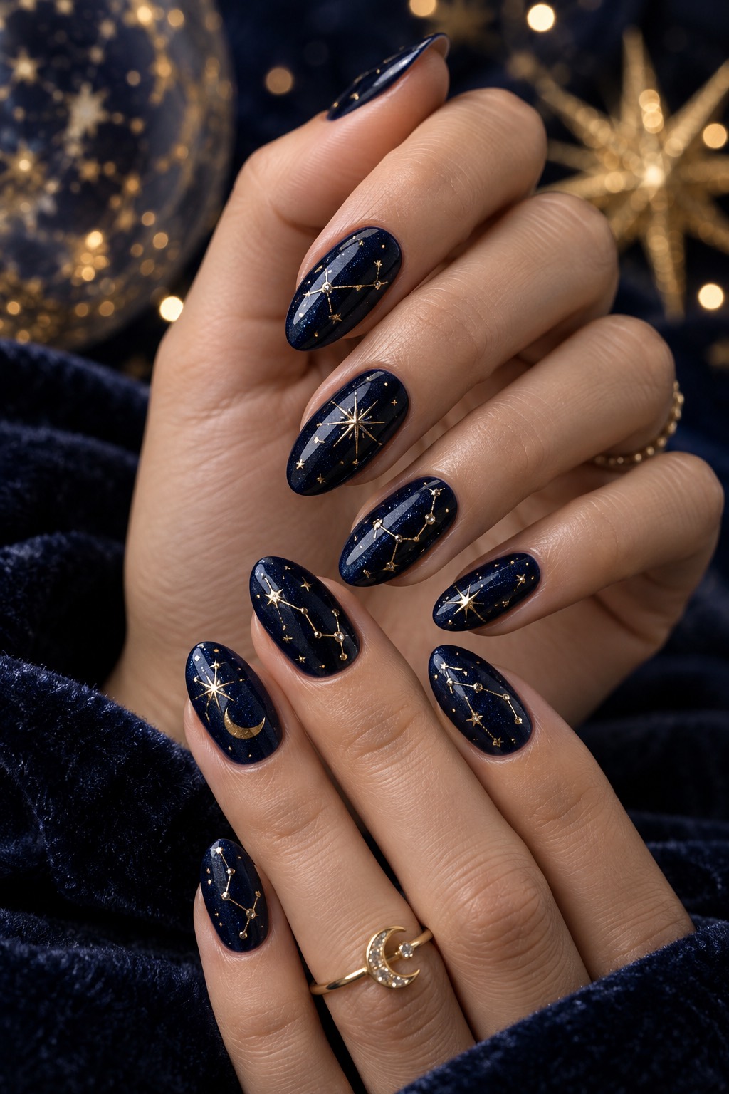 Zodiac Constellation Art Birthday Nails