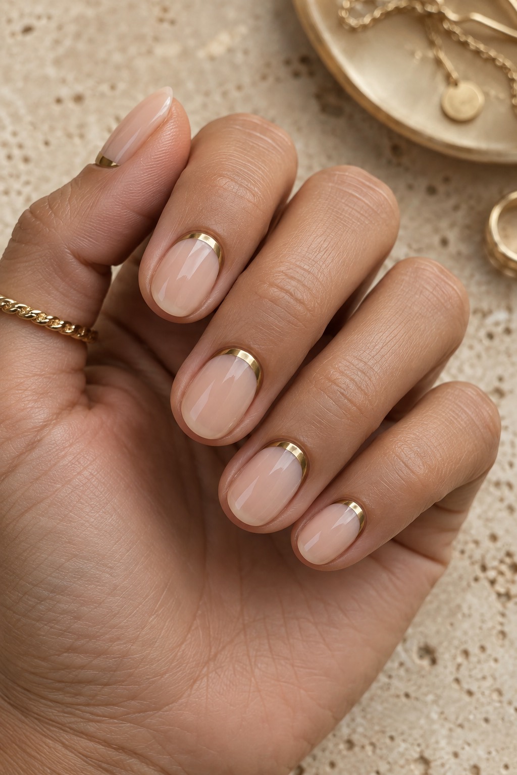 Reverse French Manicure Nails