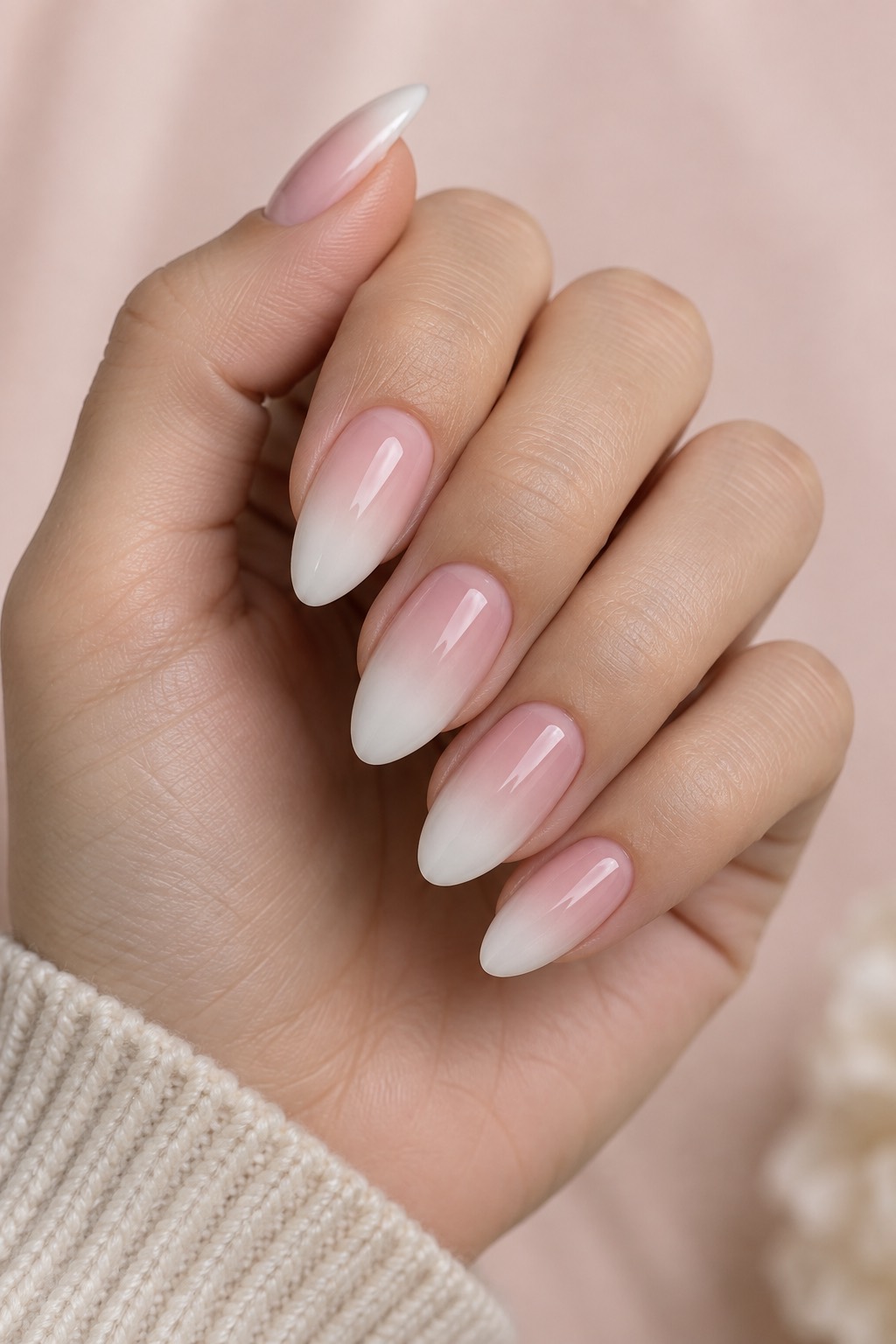 Baby Boomer Ombre French Tip Nails