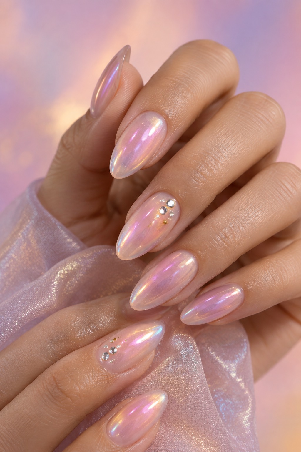 Chromatic Aura Glow Birthday Nails
