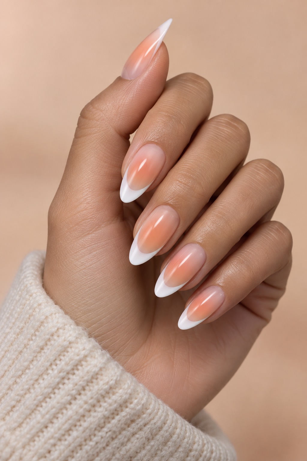 Aura French Tip Nails