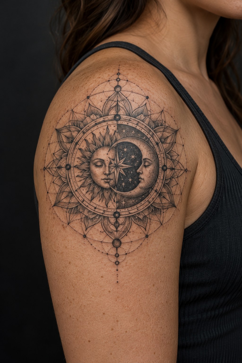 Sacred Geometry Celestial Mandala Tattoo