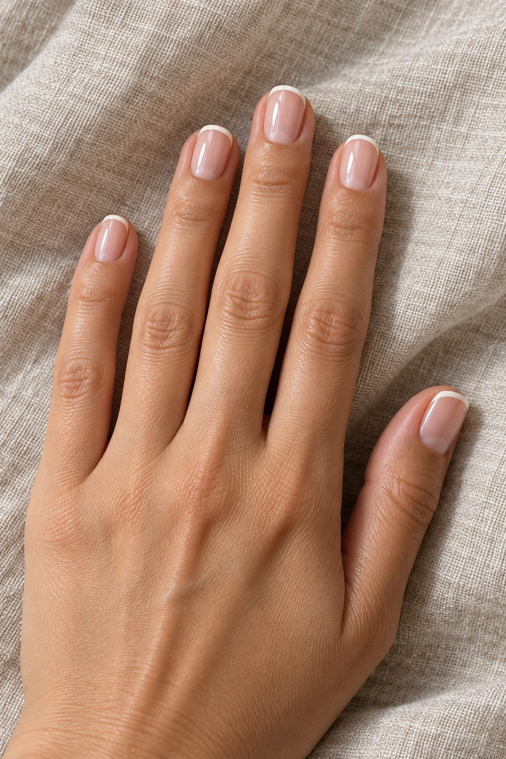 Razor Thin Vanilla White Micro French Nails